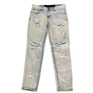 ONETEASPOON Distressed Mid-Rise‎ Straight Jeans - Size 25